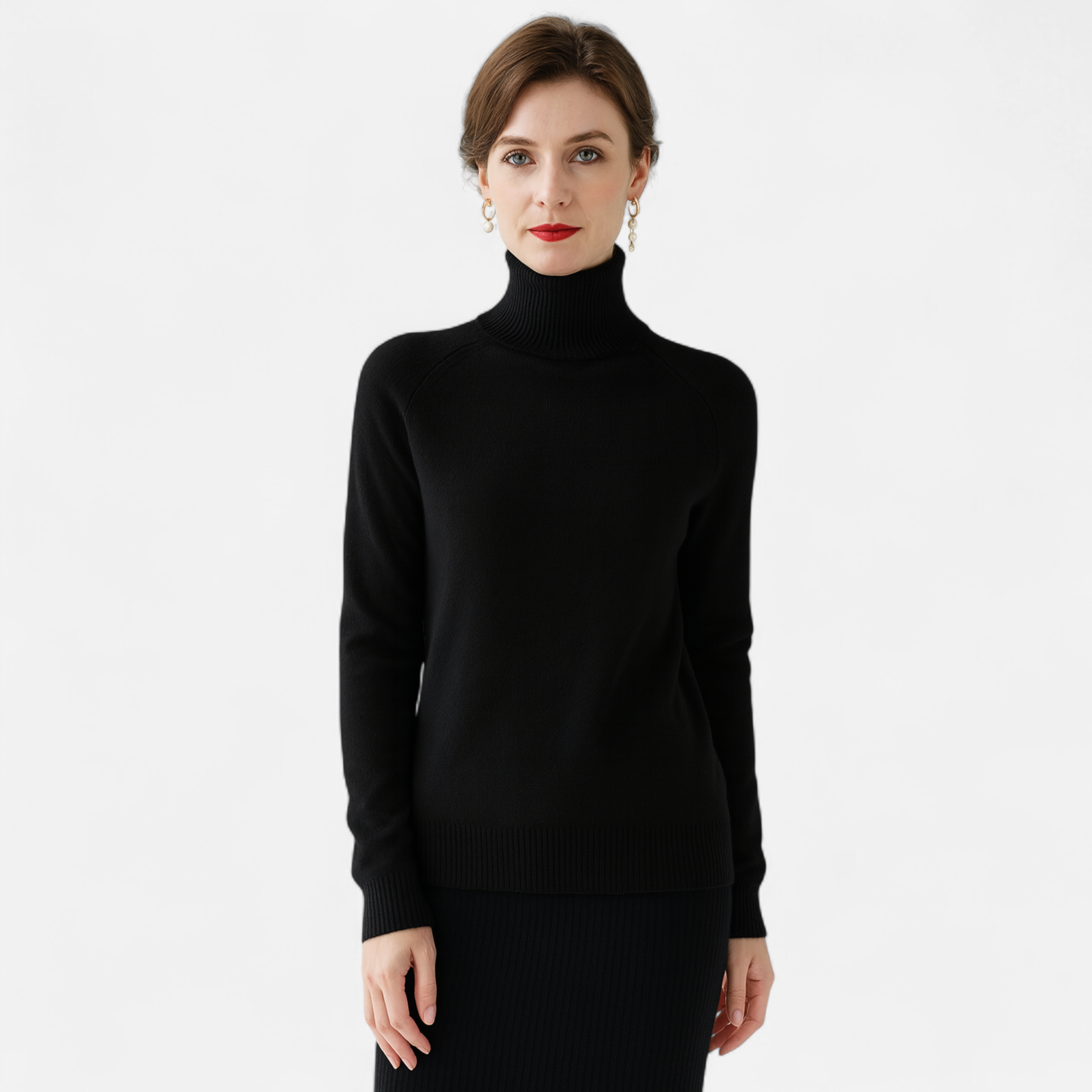 Maison Donati | Merino Wool Cashmere Mock-Neck Sweater