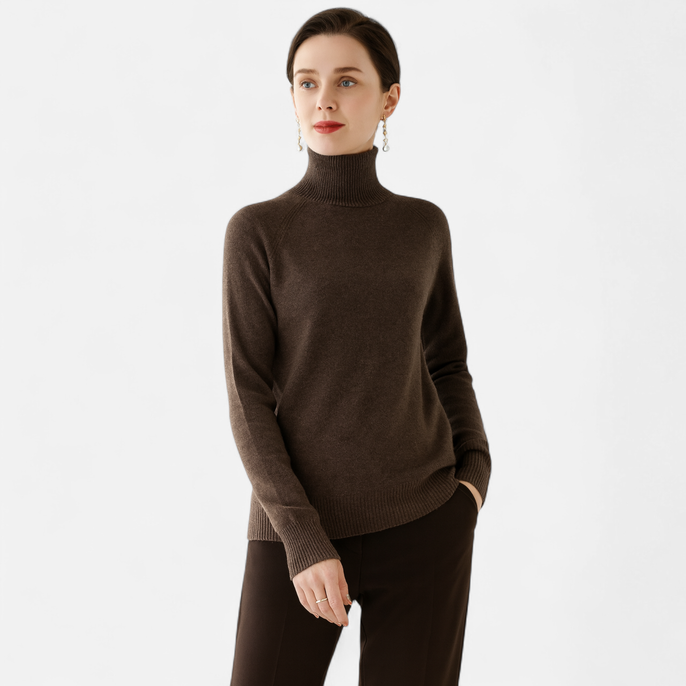Maison Donati | Merino Wool Cashmere Mock-Neck Sweater