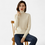 Maison Donati | Merino Wool Cashmere Mock-Neck Sweater
