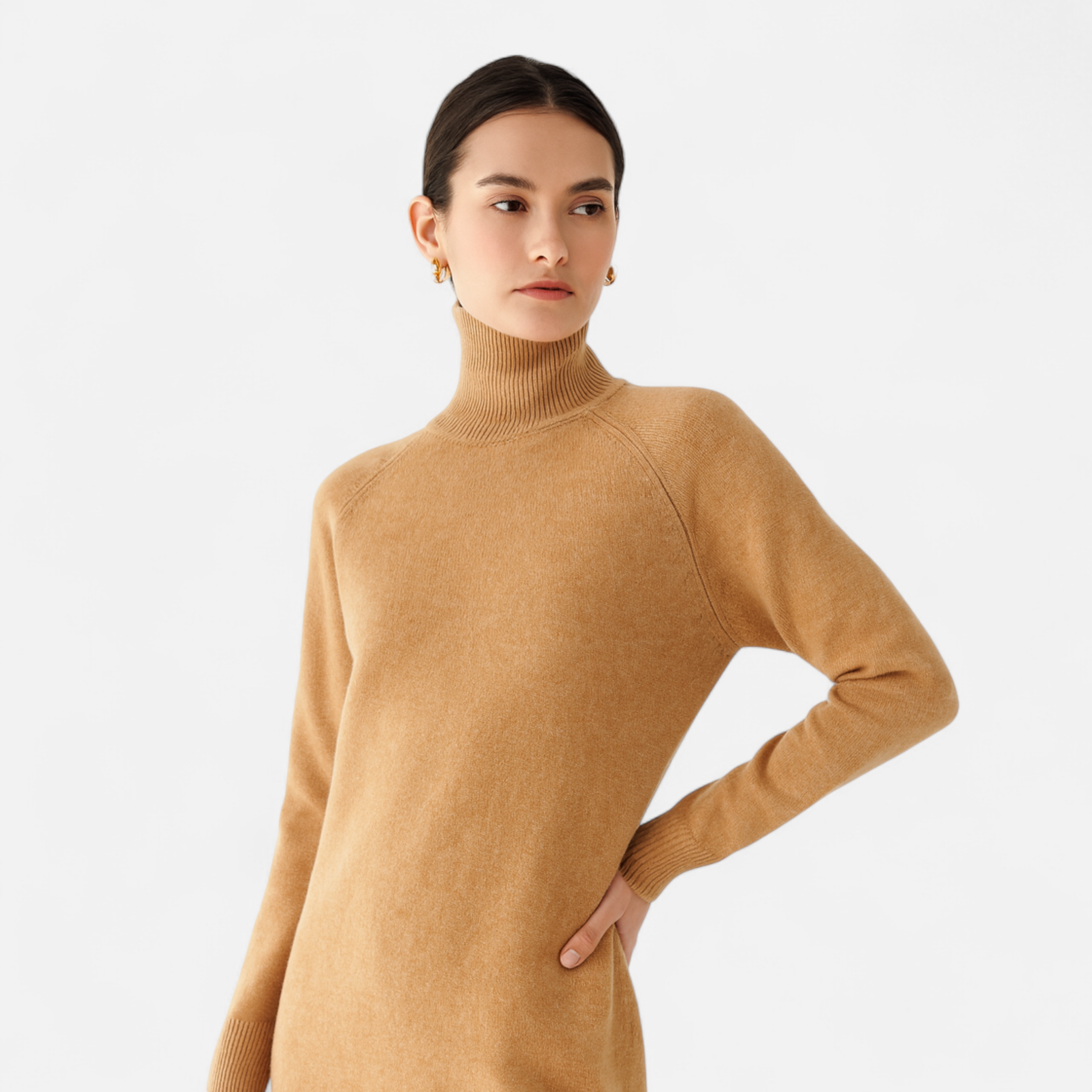 Maison Donati | Merino Wool Cashmere Mock-Neck Sweater