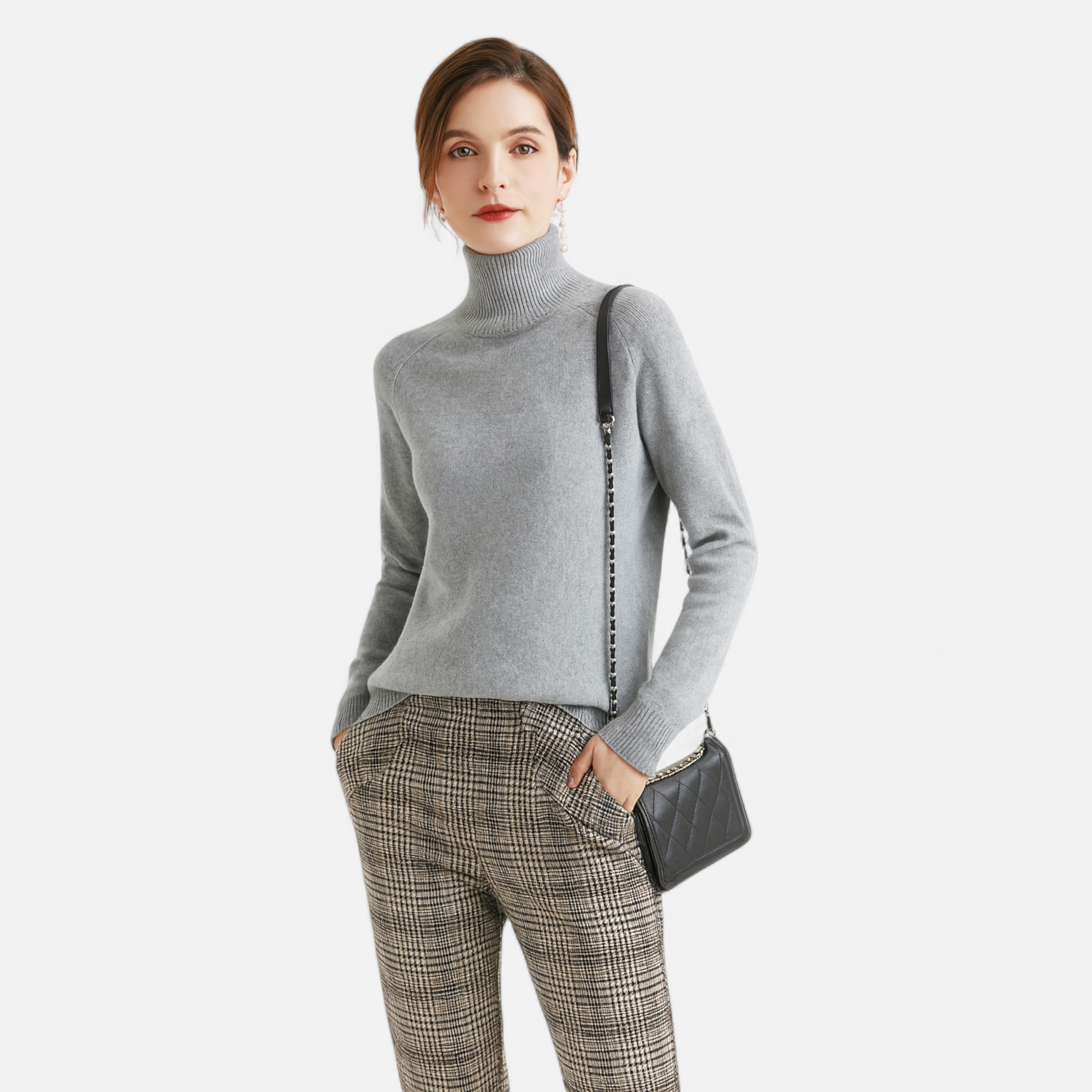 Maison Donati | Merino Wool Cashmere Mock-Neck Sweater