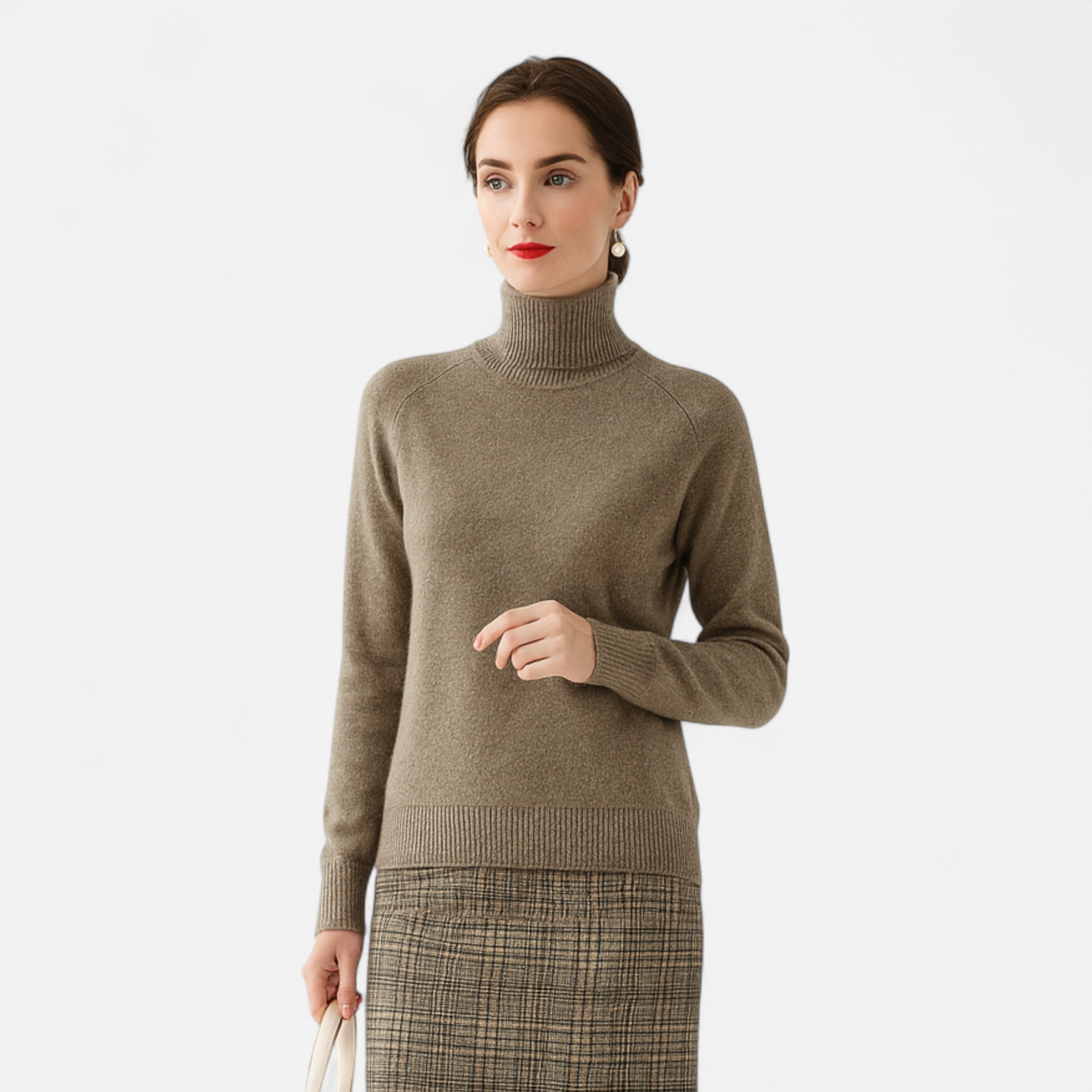 Maison Donati | Merino Wool Cashmere Mock-Neck Sweater