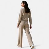 Maison Donati | Women's Wool Knit Wide-Leg Lounge Trousers