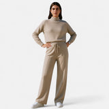 Maison Donati | Women's Wool Knit Wide-Leg Lounge Trousers