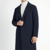 Maison Donati | Men's Classic Long Coat – Single-Breasted Overcoat