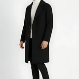 Maison Donati | Men's Classic Long Coat – Single-Breasted Overcoat