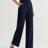 Maison Donati | Women's Wide-Leg Trousers - High-Waisted