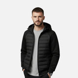 Maison Donati | Men’s Hybrid Hooded Jacket – Lightweight Quilted Zip-Up