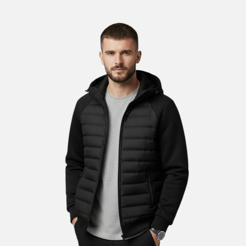 Maison Donati | Men’s Hybrid Hooded Zip-Up Jacket
