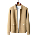 Maison Donati | Men’s Cashmere Wool Jacket – Button-Up with Classic Collar