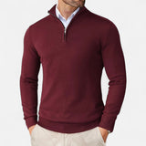 Maison Donati | Men’s Merino Wool Half-Zip Sweater – Lightweight Knit Pullover