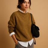 Maison Donati | Women's Cashmere Sweater – Long Sleeves with Round Neck