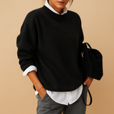 Maison Donati | Women's Cashmere Sweater – Long Sleeves with Round Neck