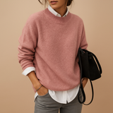 Maison Donati | Women's Cashmere Sweater – Long Sleeves with Round Neck